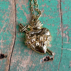 Immaculate Heart of Mary Gold Figaro Necklace
