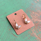 Beautiful Shell Pearl Butterfly Necklace Or Earrings