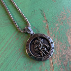 Stainless Steel St Christopher Necklace