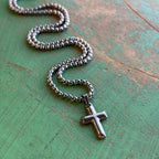 Small Bold Cross Necklace