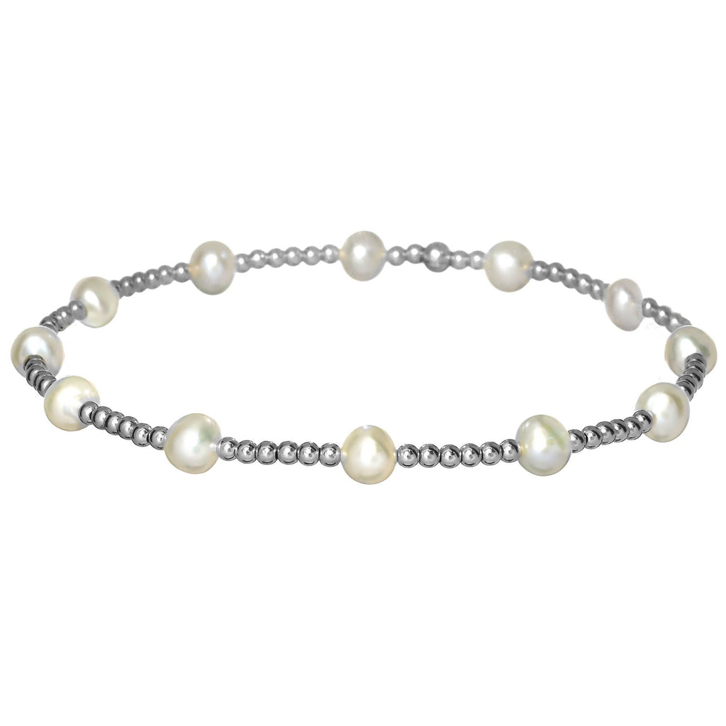 BARA | Stretchy Anti-Tarnish Gold Filled & Pearls Bracelet