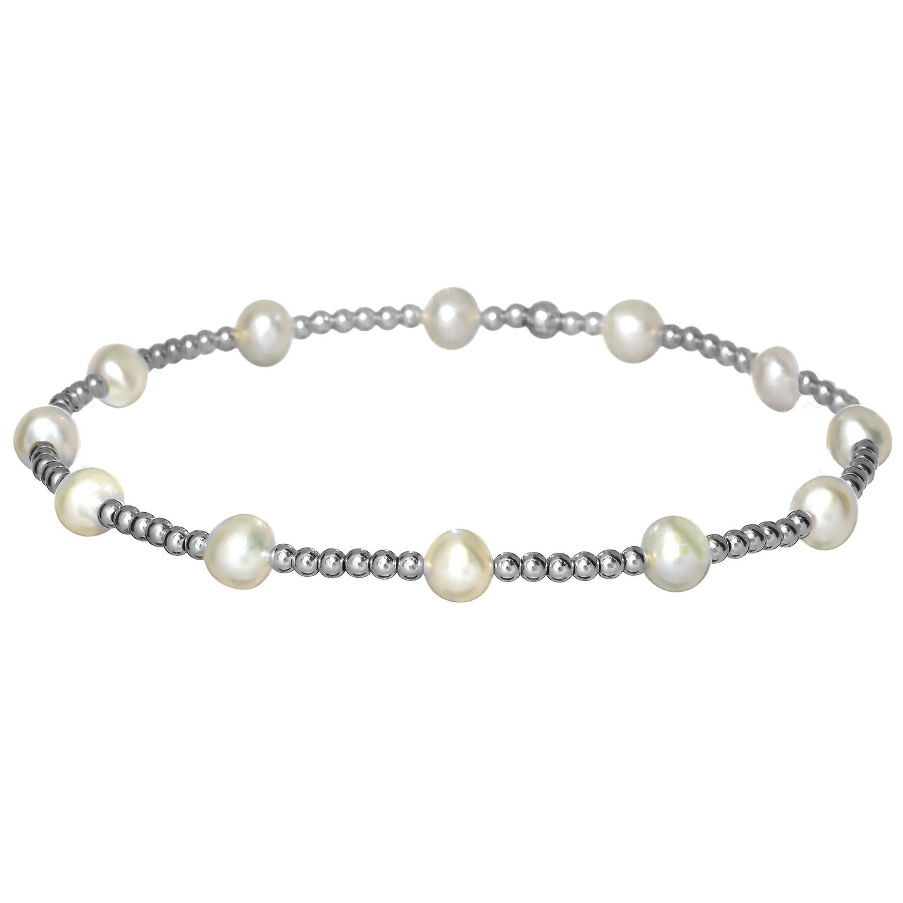 BARA | Stretchy Anti-Tarnish Gold Filled & Pearls Bracelet