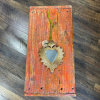 Tin Rounded Rays Sacred Heart Mirror