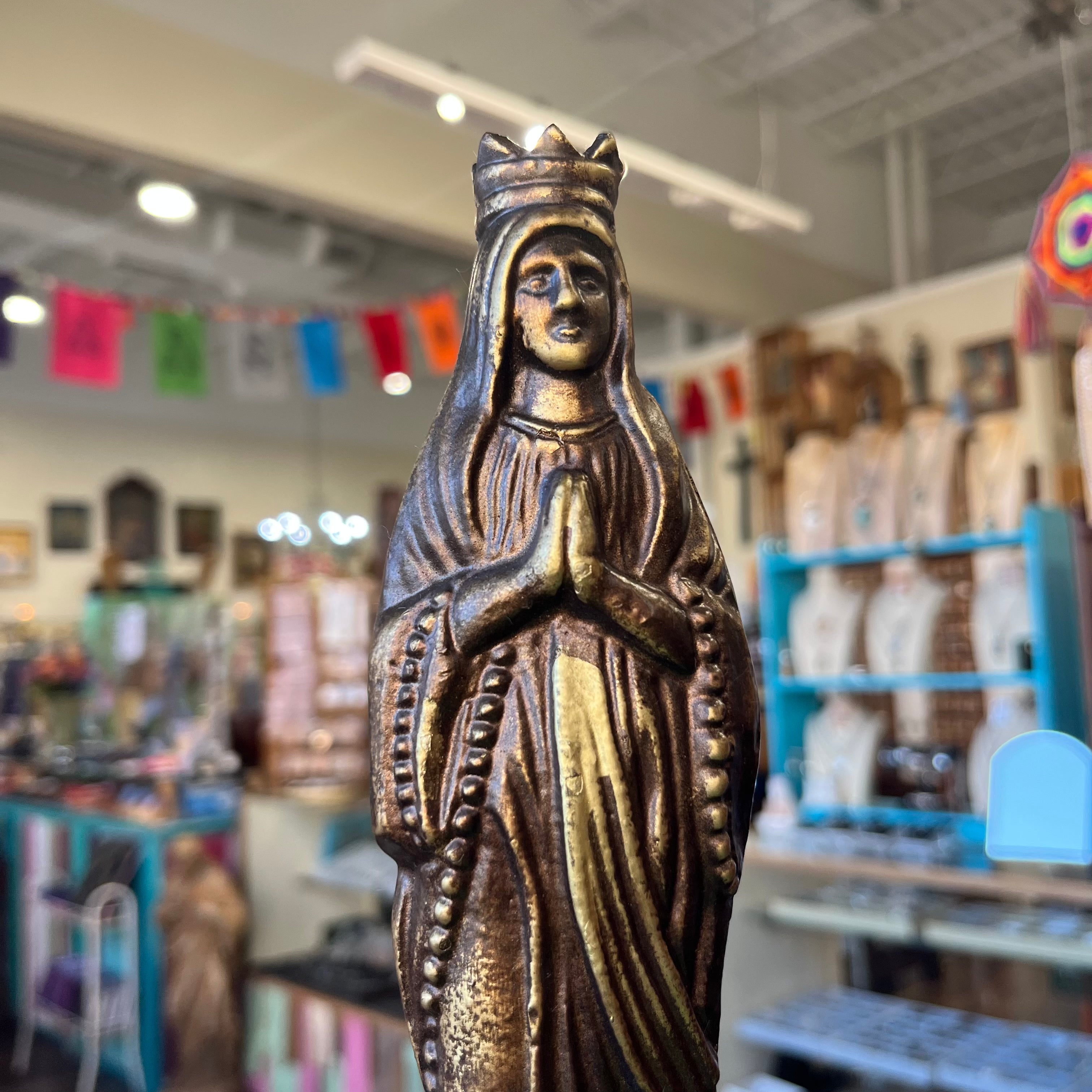 Our Lady Metal Statue