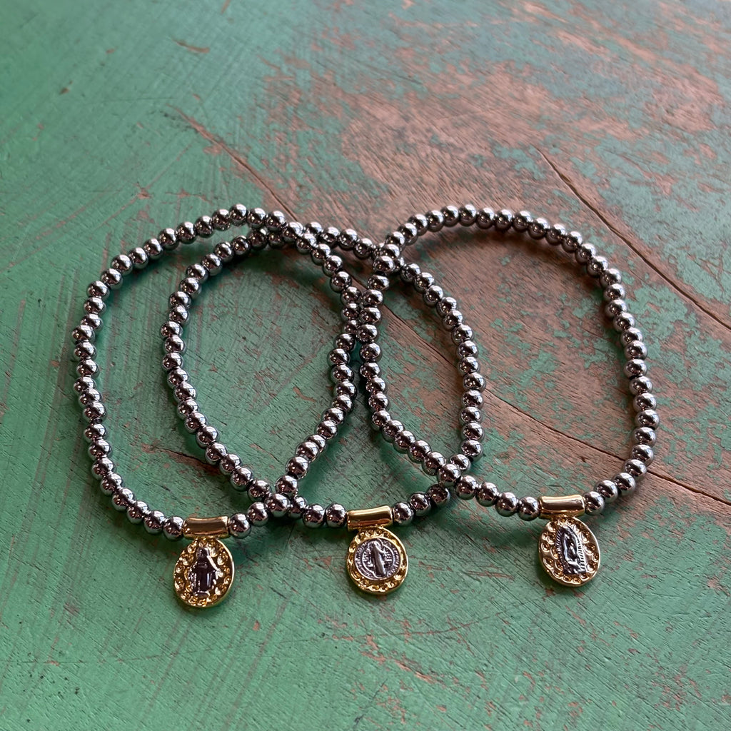 Catholic Medal Stretch Bracelet