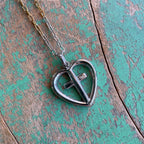 Cross My Heart Two Tone Chain Necklace