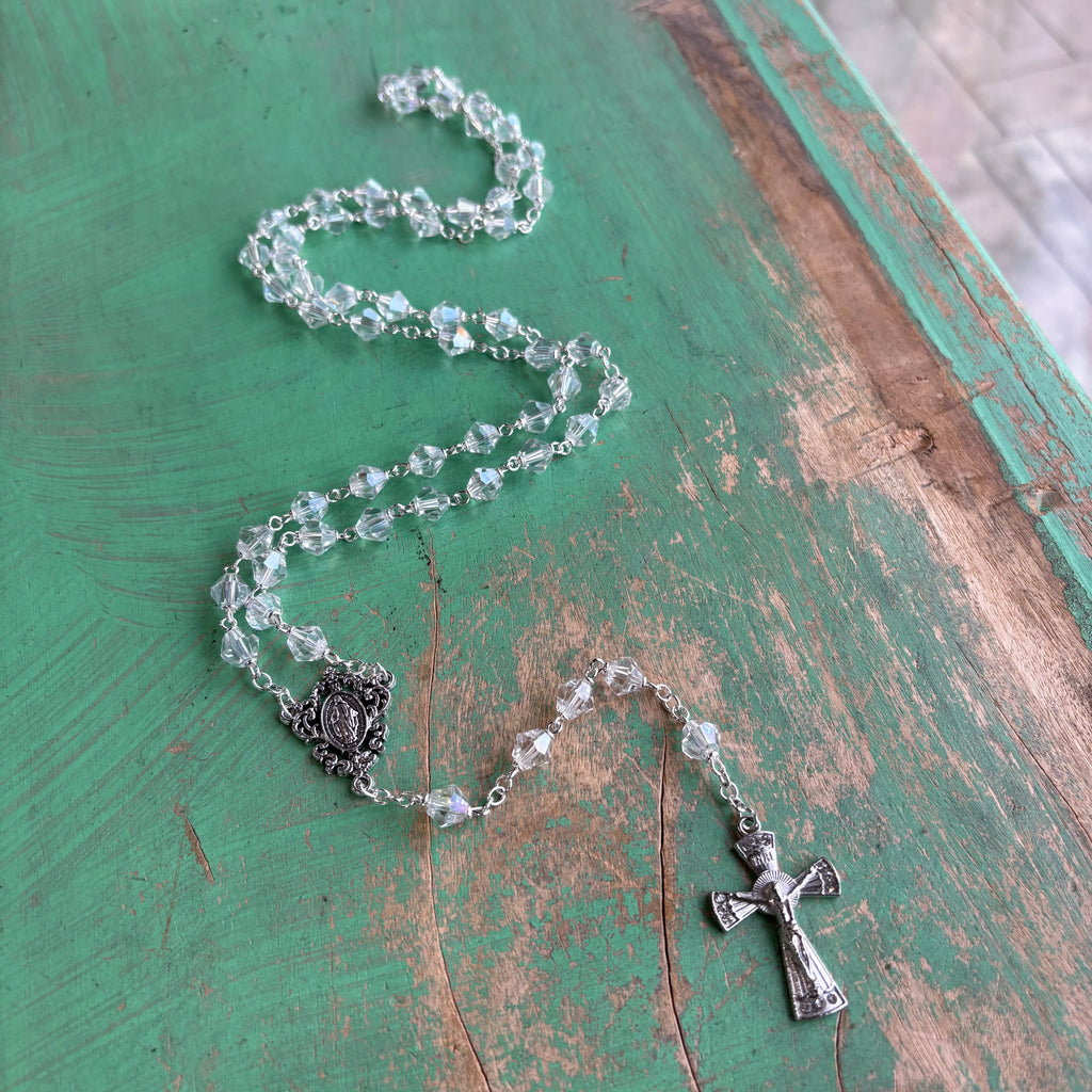 Miraculous Crystal Diamond Rosary