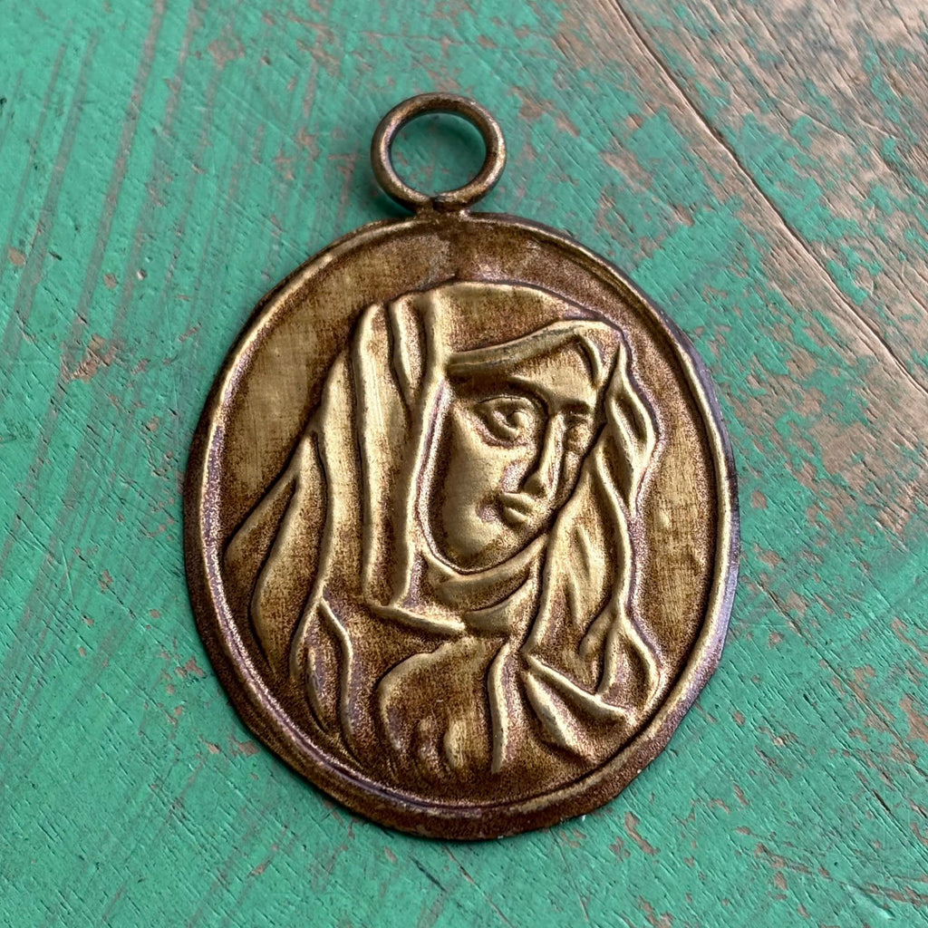 Brass Medallions with Religious Images