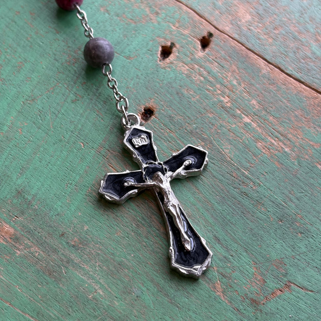 St Anne, Find Me a Man Pink Rosary