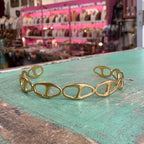 Gold Stainless Steel Cuff Bracelets