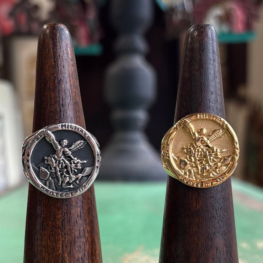 St Michael Stainless Steel Ring