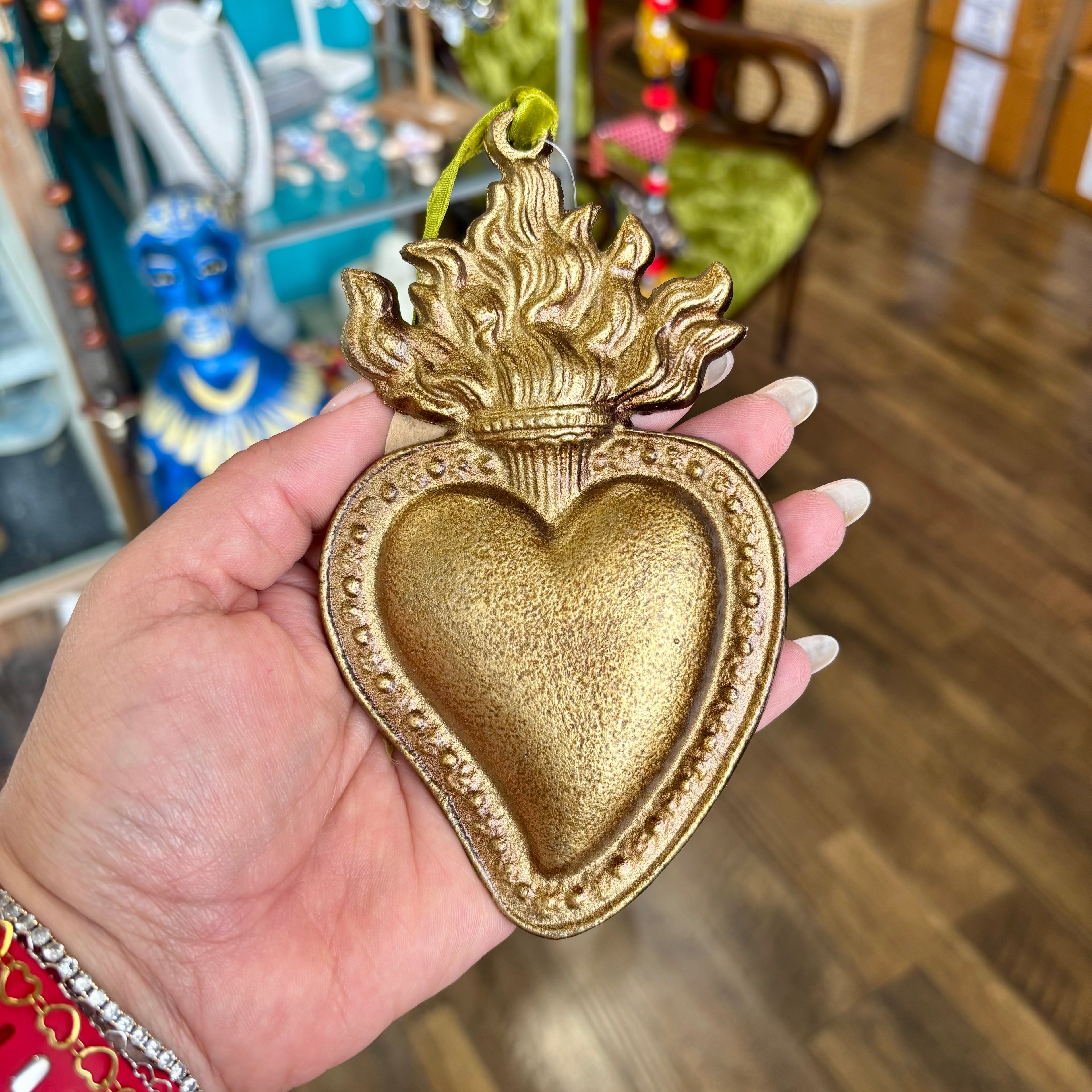 Aluminum Flaming Sacred Heart