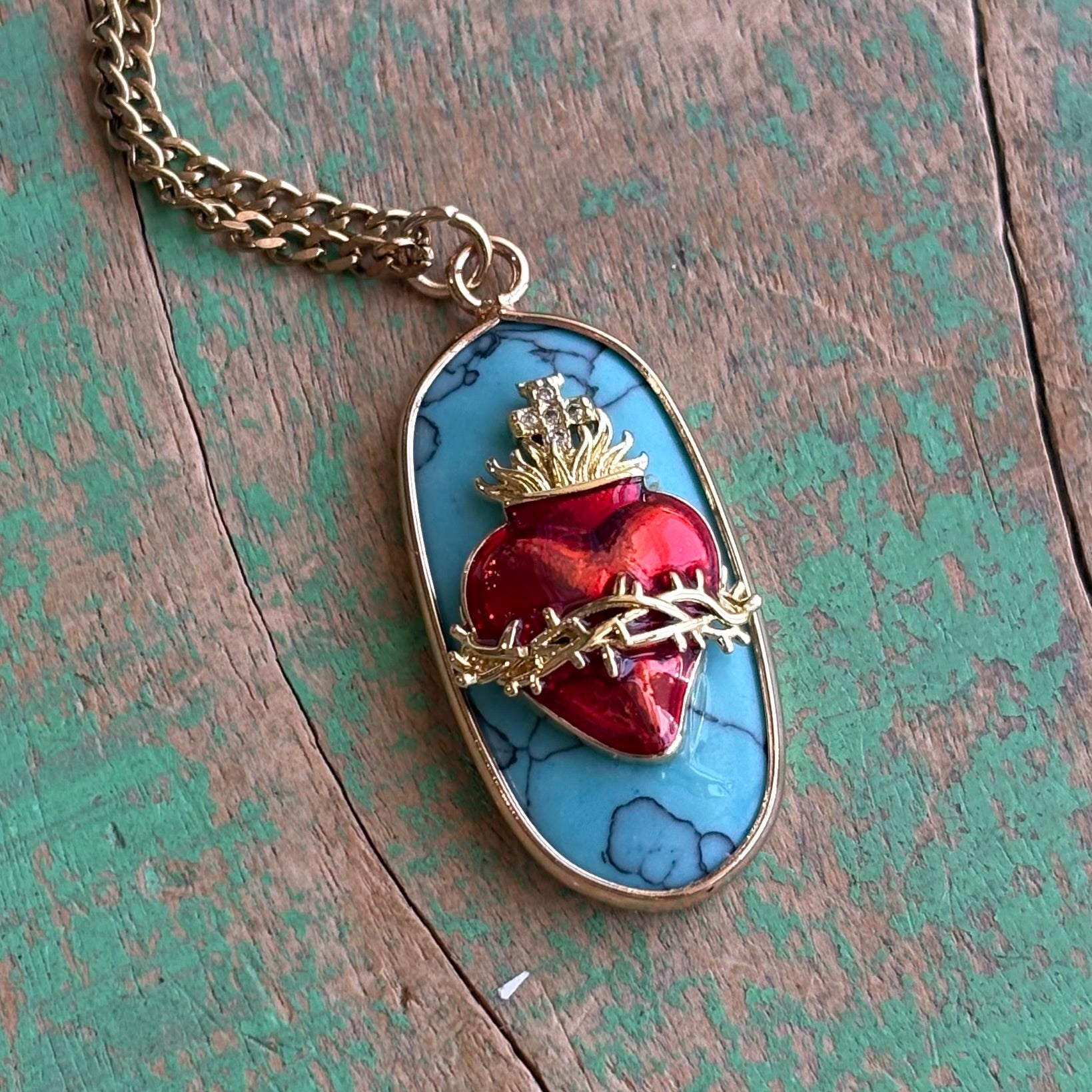 Red Enamel Sacred Heart Collection