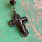 Agate Multicolor Bronze Madonna and Child Rosary