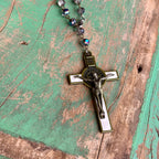 St Benedict Enamel Crucifix Car Blessings