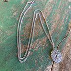 Sterling Silver Small Our Lady of Grace Necklace