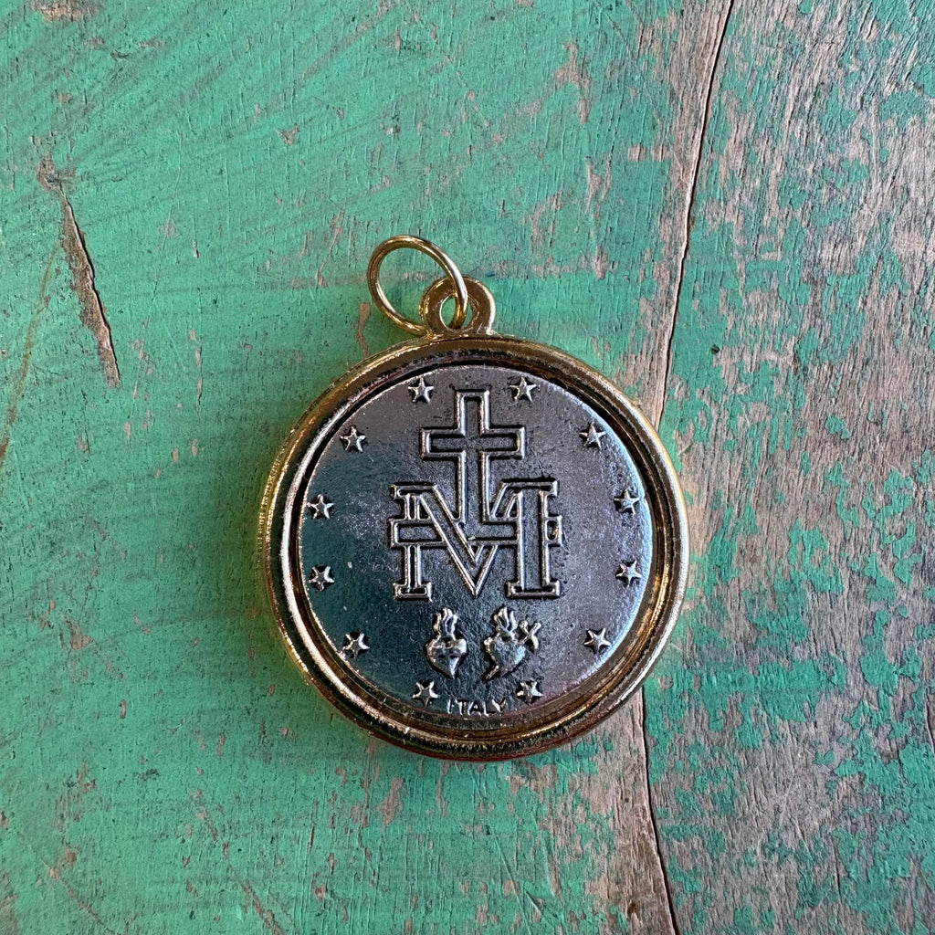 Two Tone Round Miraculous Medal