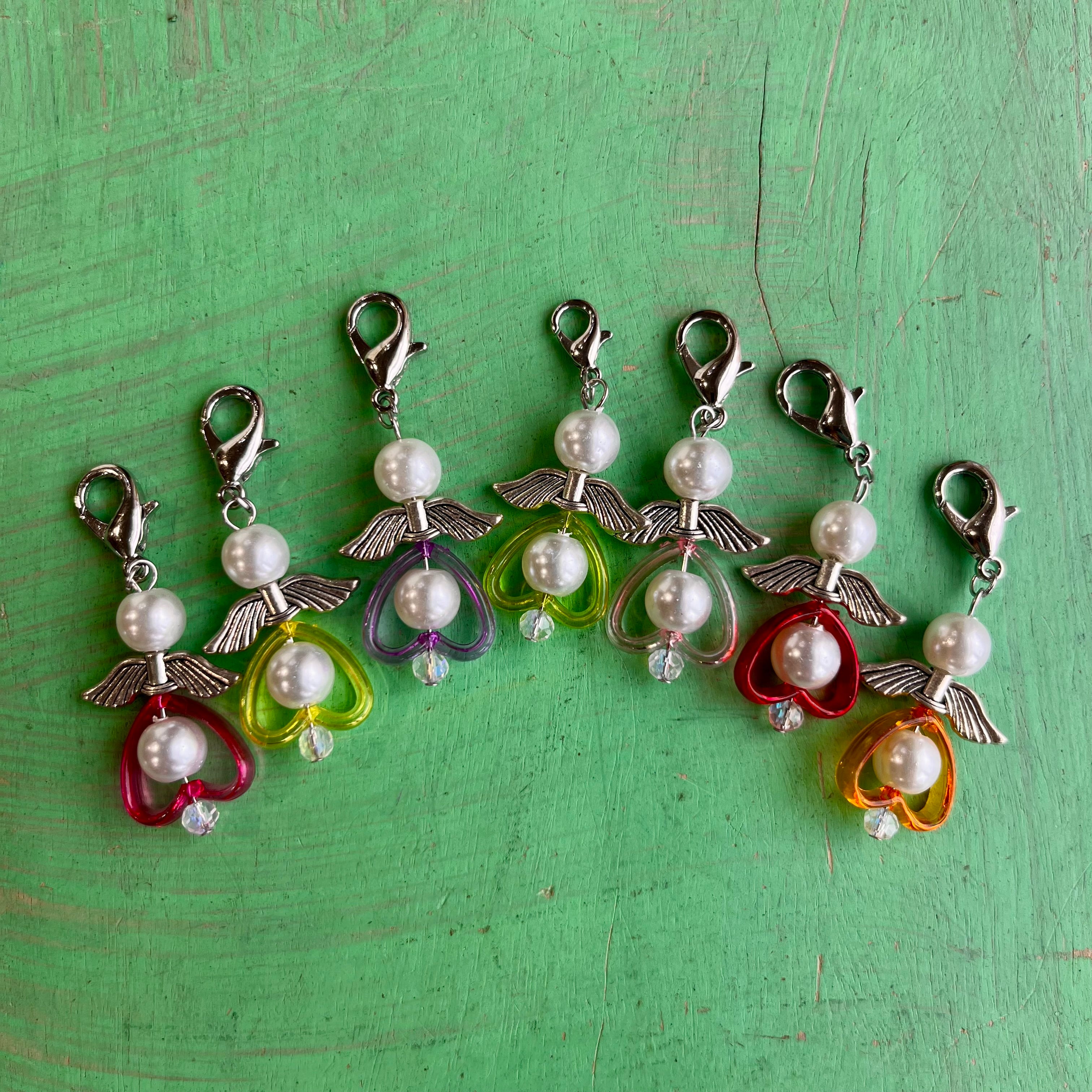 Heart Pearl Angel Clasp