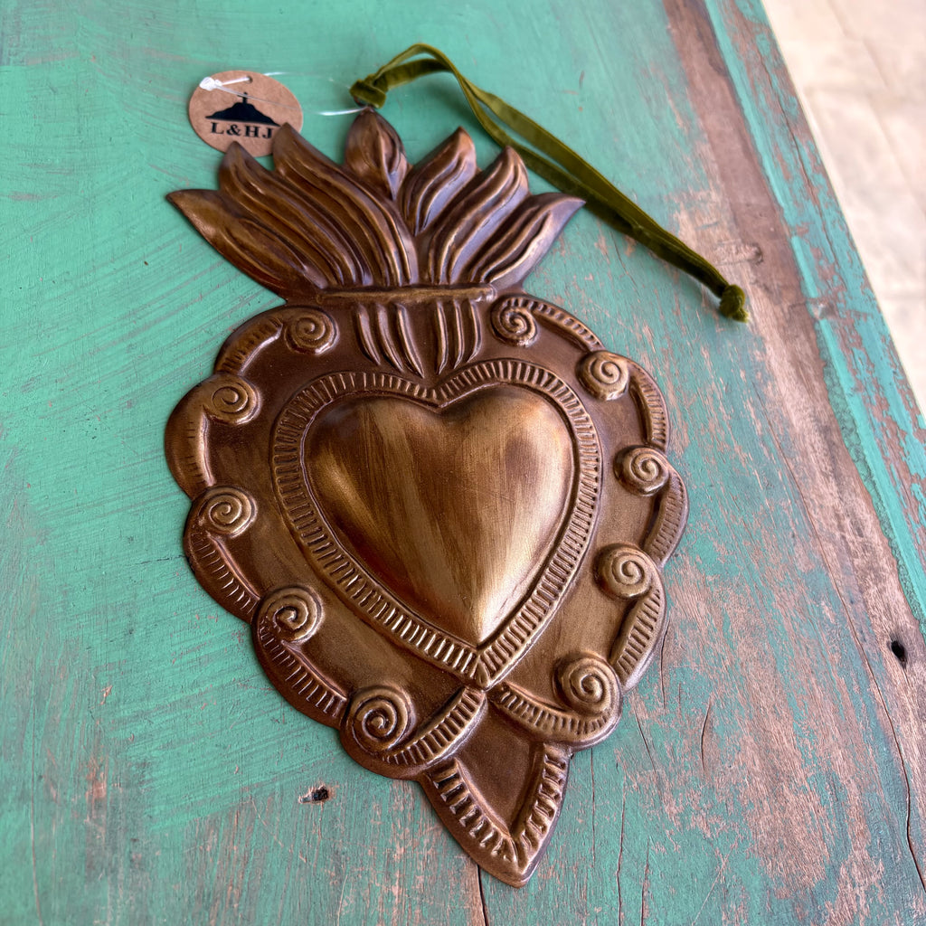 Fancy 9" Sacred Heart Ornament