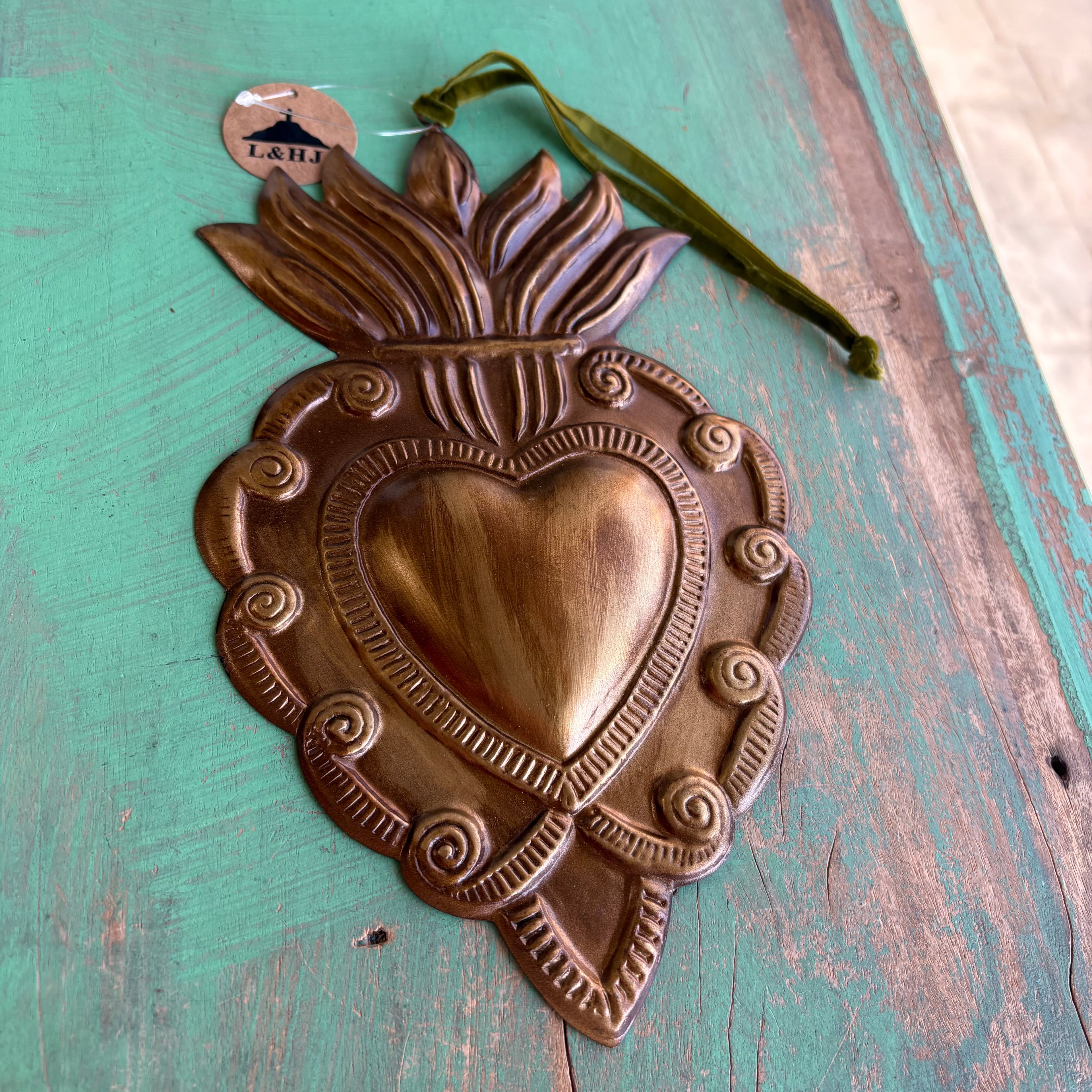 Fancy 9" Sacred Heart Ornament
