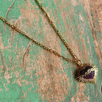 Purple Sacred Heart Necklace