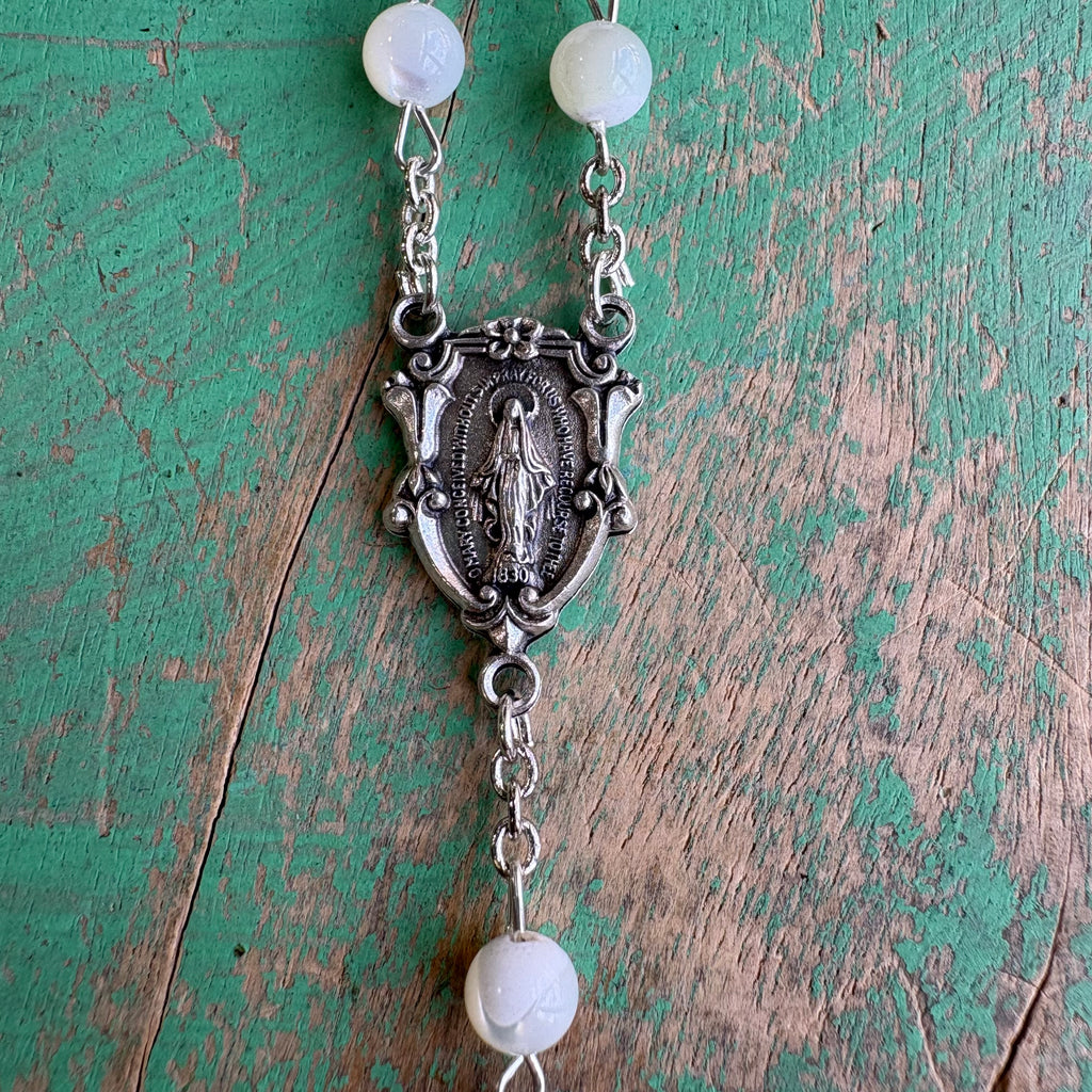 Mother of Pearl Gemstone Rosary