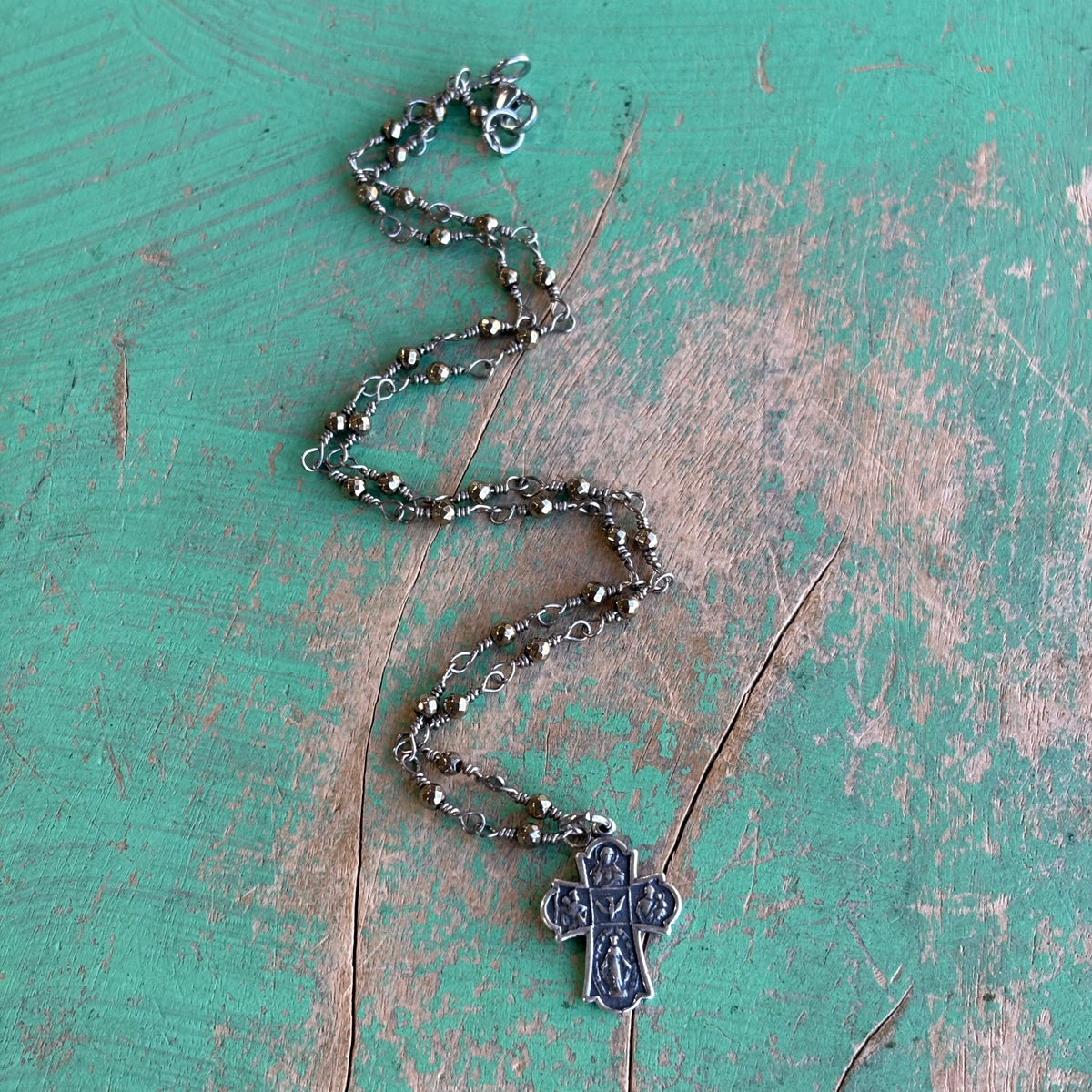 5 Way Cross Necklace and Earrings