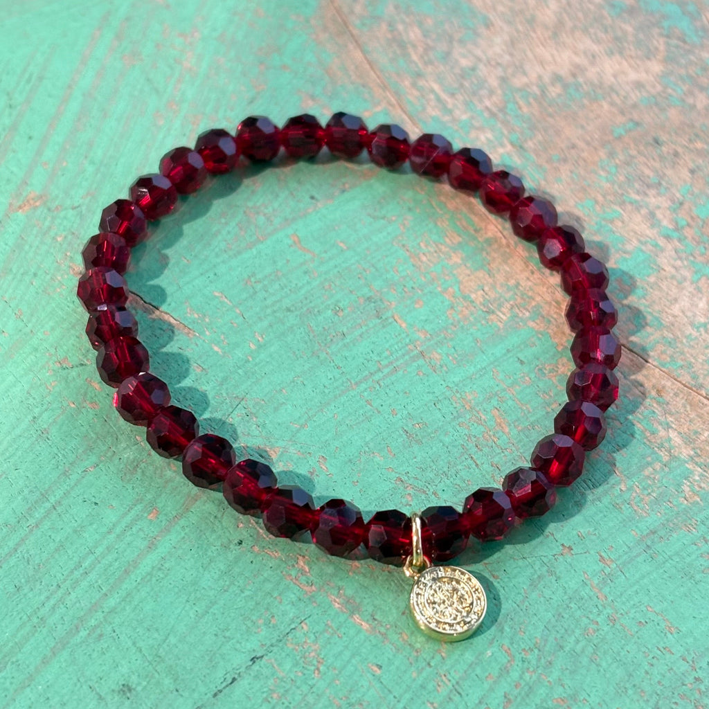Red Crystal St Benedict Bracelet