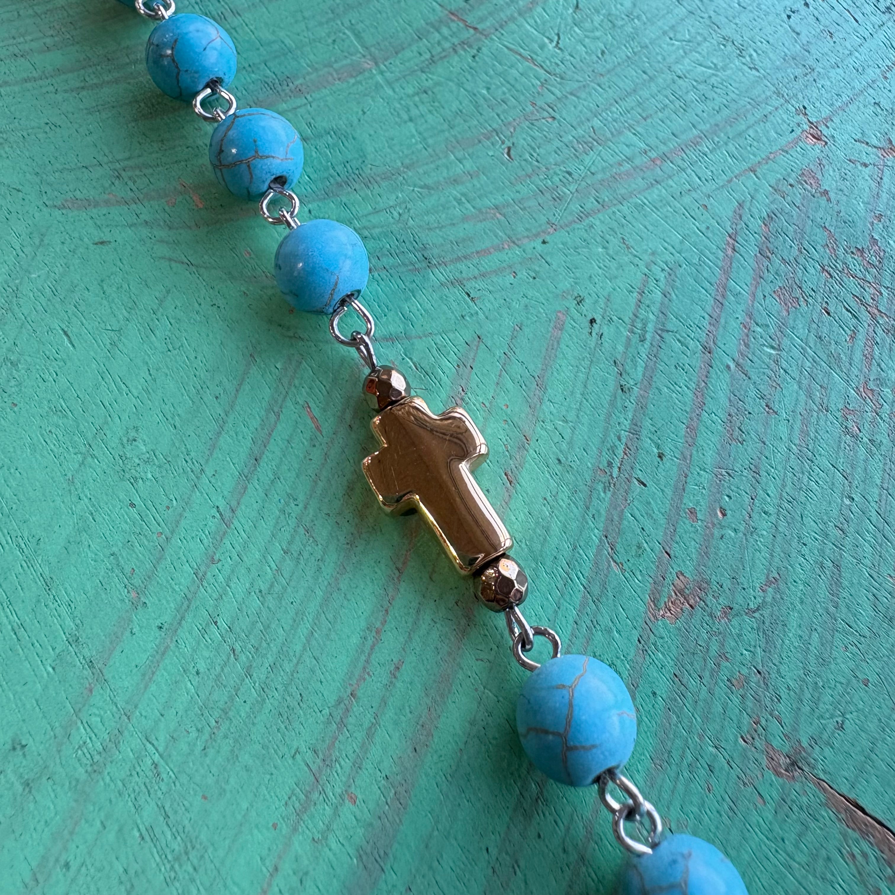 Tranquil Turquoise Cross Necklace