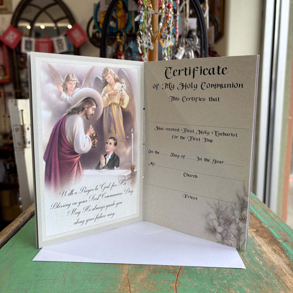 First Holy Communion Keepsake Certificate Card – Girls and Boys