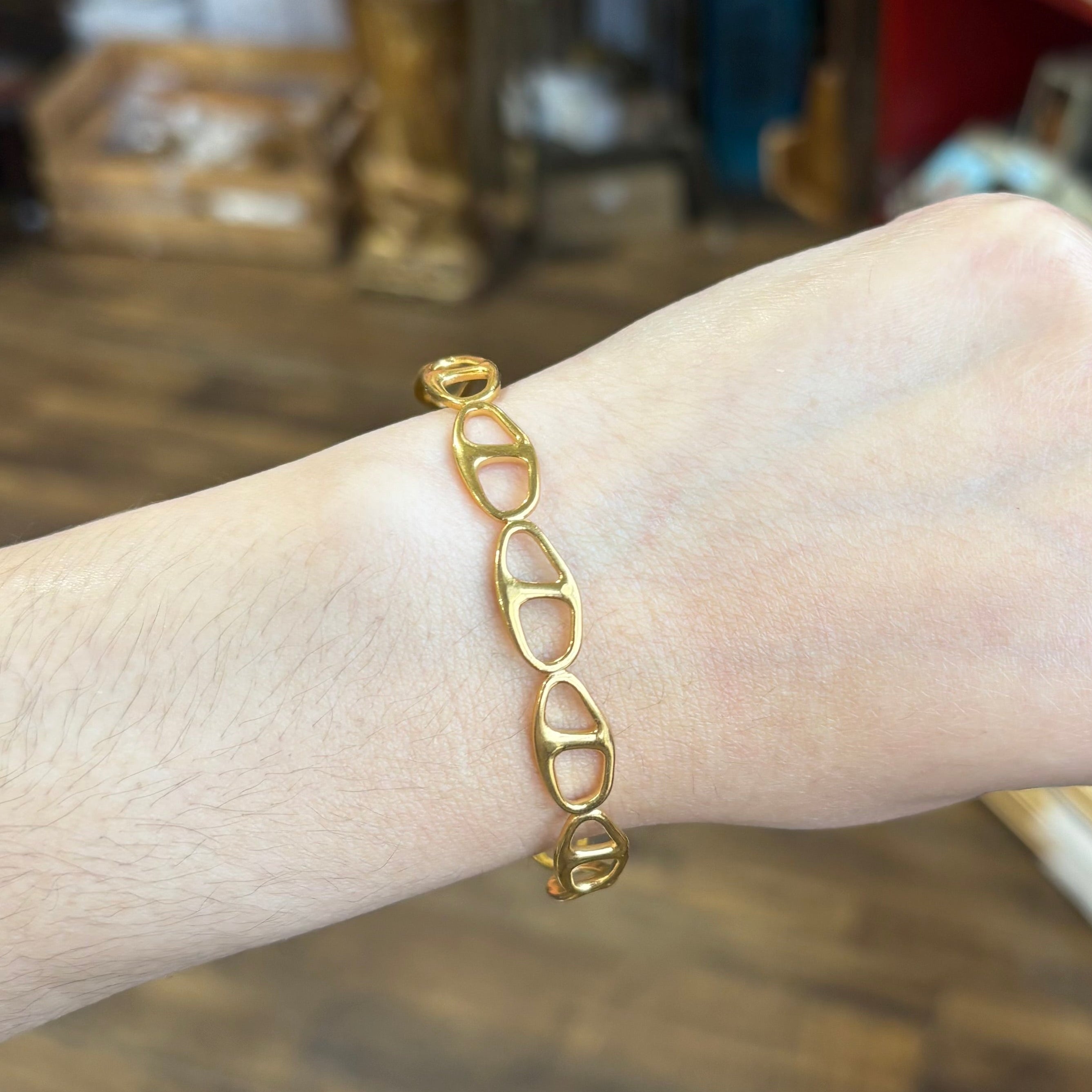 Gold Stainless Steel Cuff Bracelets