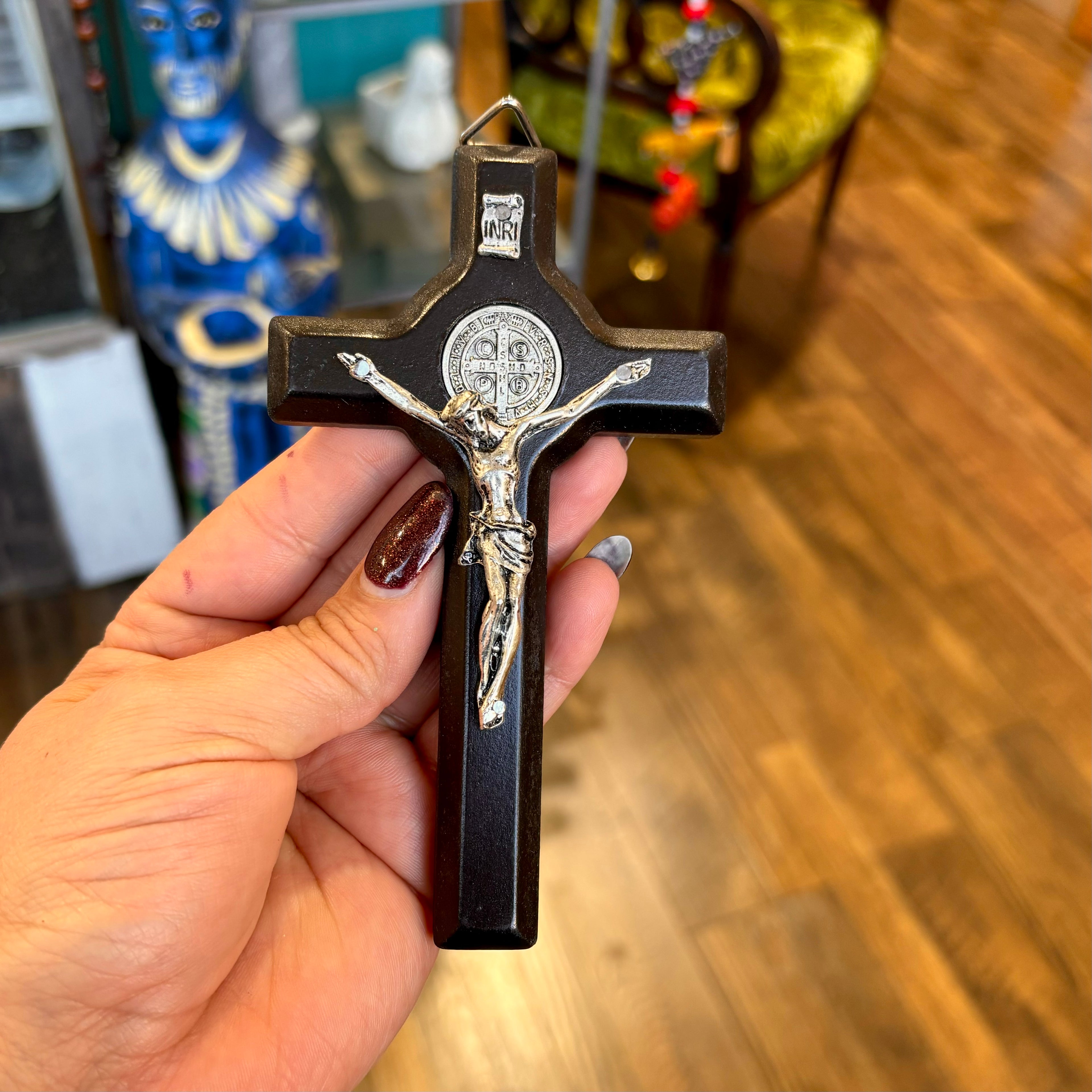 Black St Benedict Wooden Crucifix
