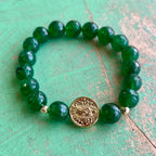 Emerald Green Agate Faith Bracelet