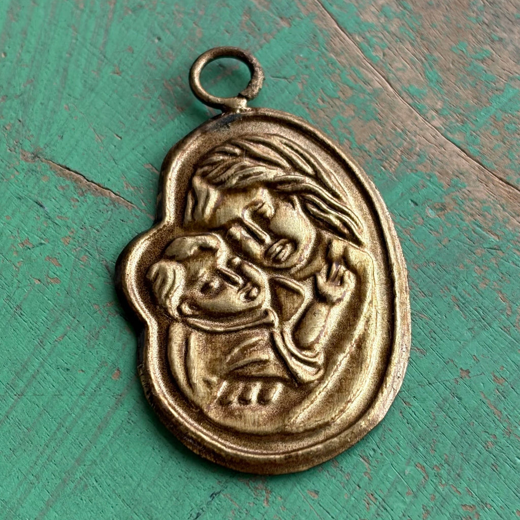 Brass Medallions with Religious Images