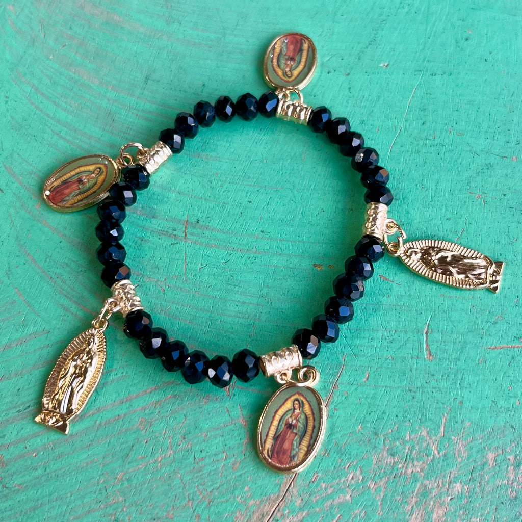 Black OLG Charm Bracelet