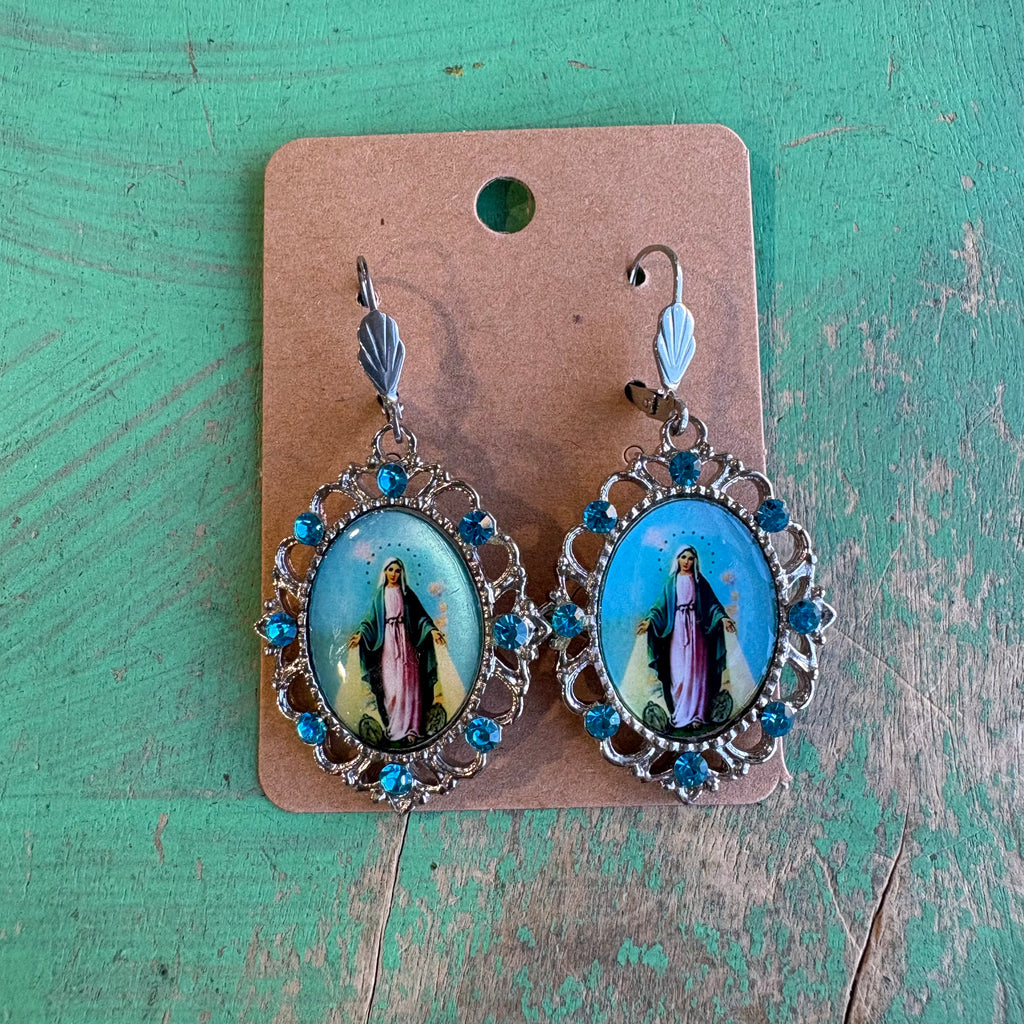 Our Lady Fancy Earrings or Pendant