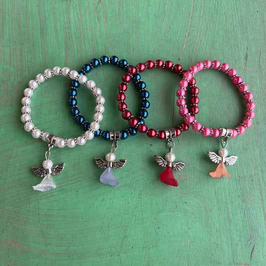 Girl's Angel Pearl Bracelets