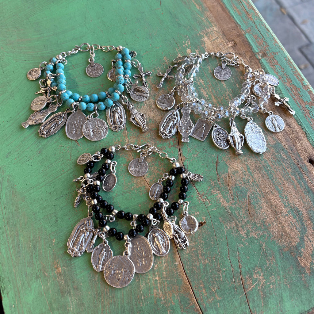 Saint Charm Beaded Bracelet