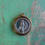 Two Tone Round Miraculous Medal