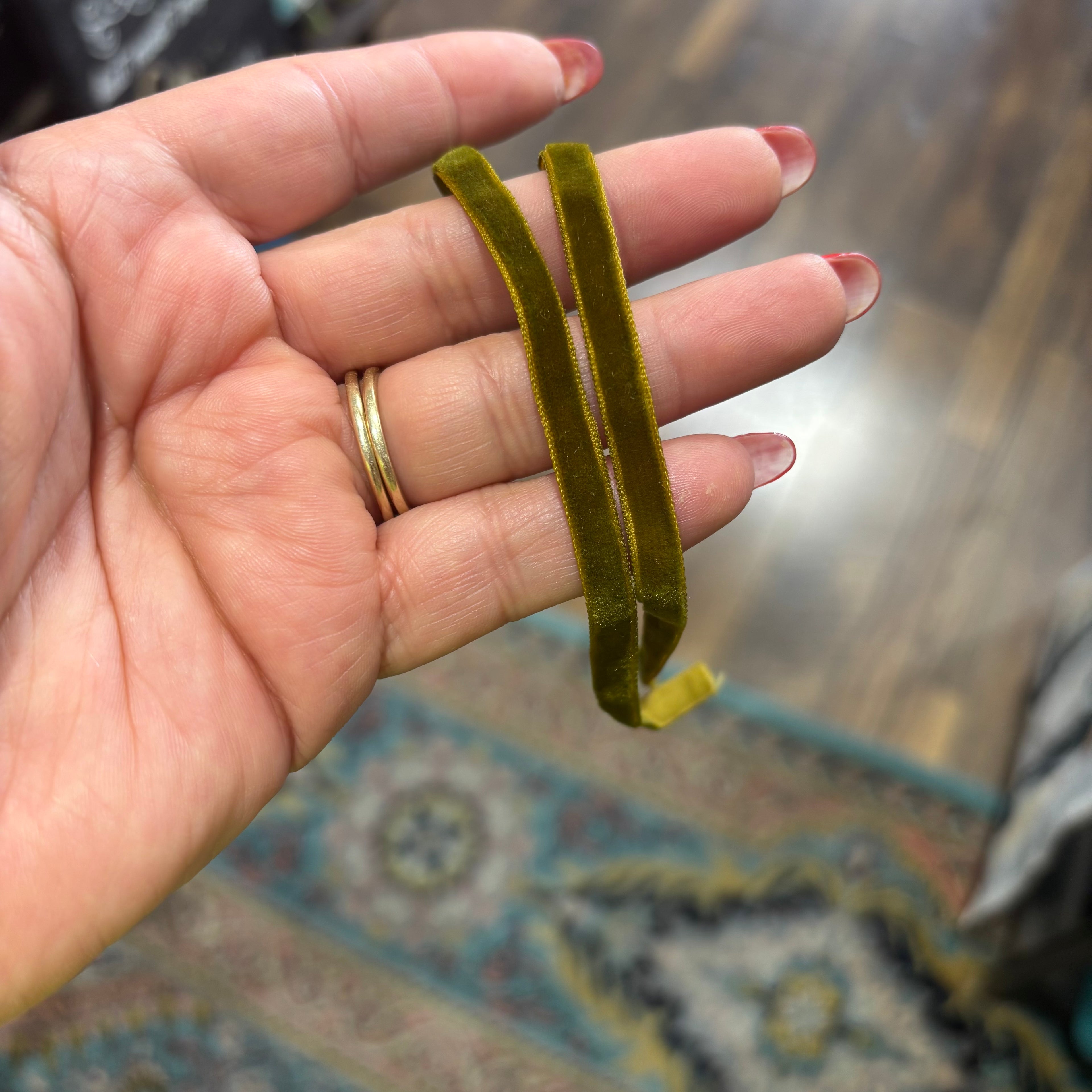 Green Velvet Ribbon