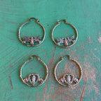 Tri Color Hoop Earrings