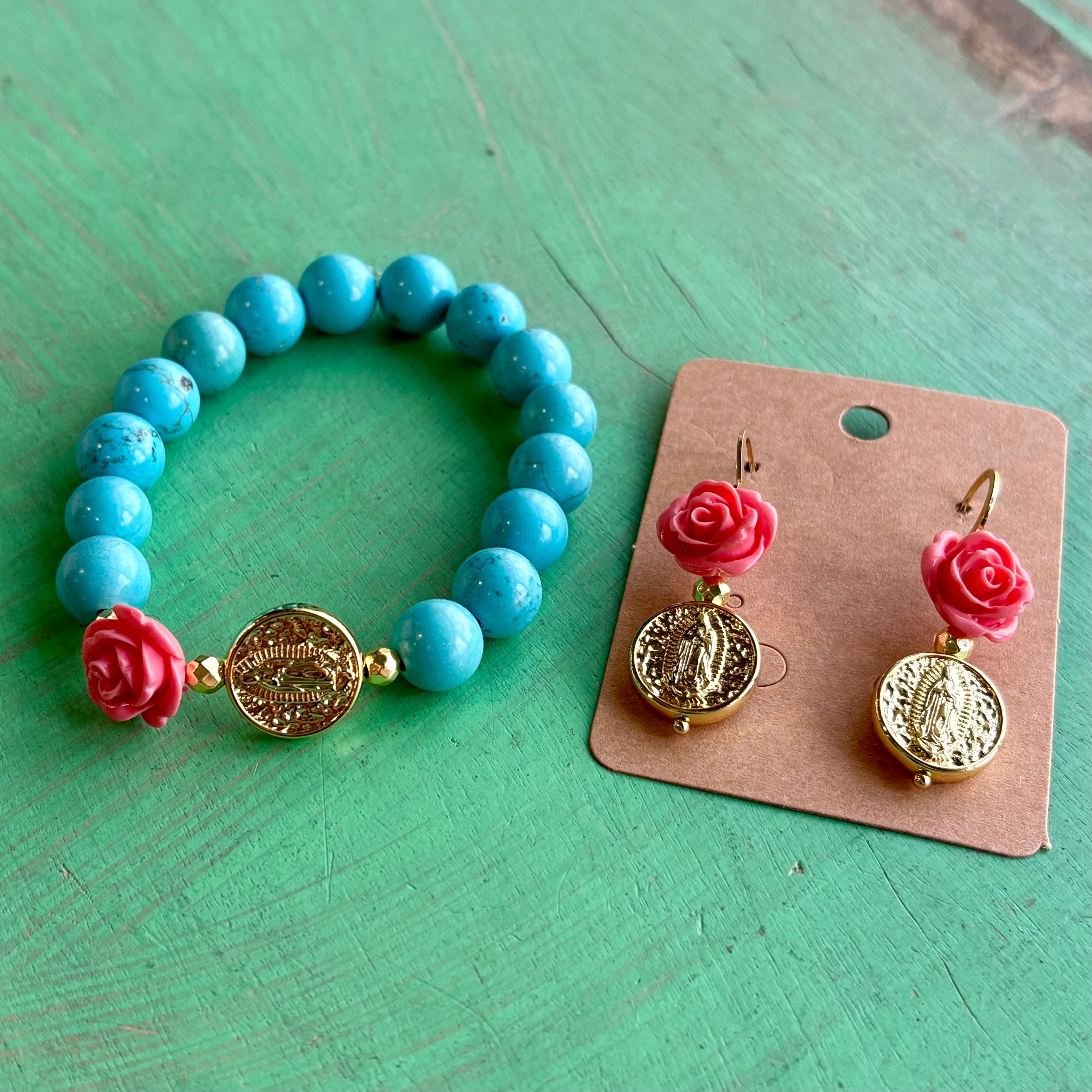 Mystic Rose Bracelet or Earrings