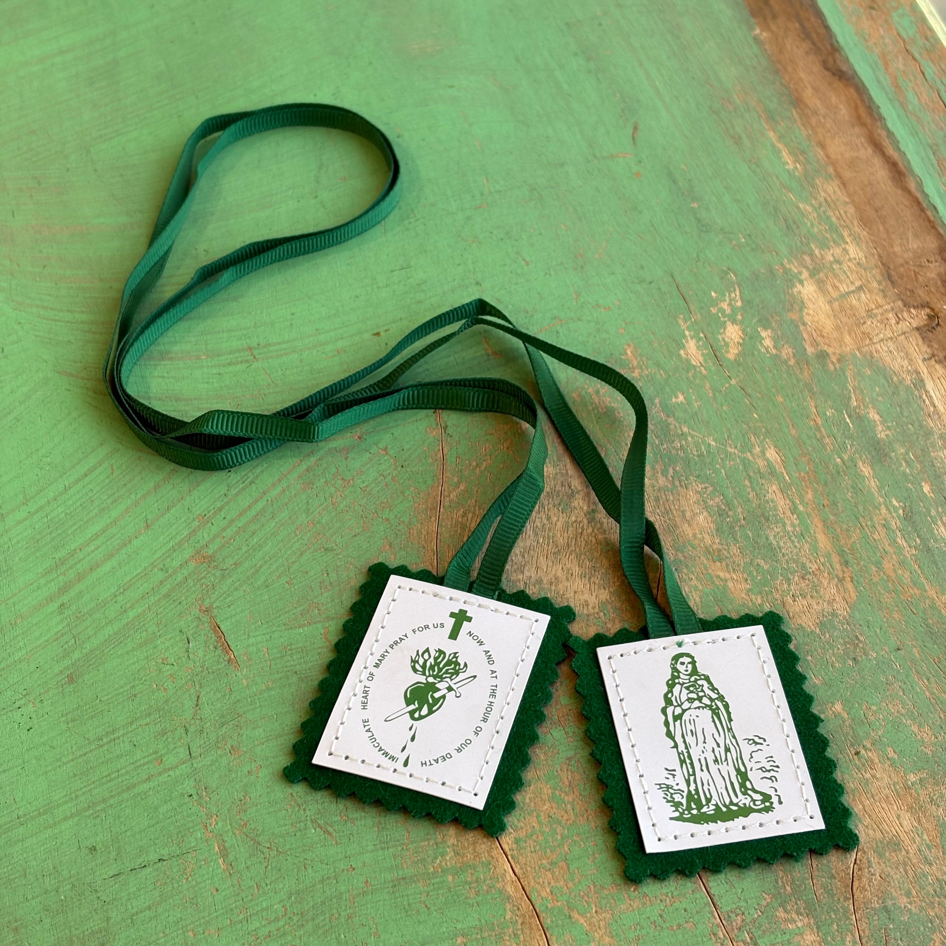 Green Wool Scapular of Conversion – Catholic Sacramental