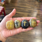 Pocket Stones With Gold Cross
