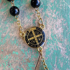 Glass Bead St Benedict Rosary