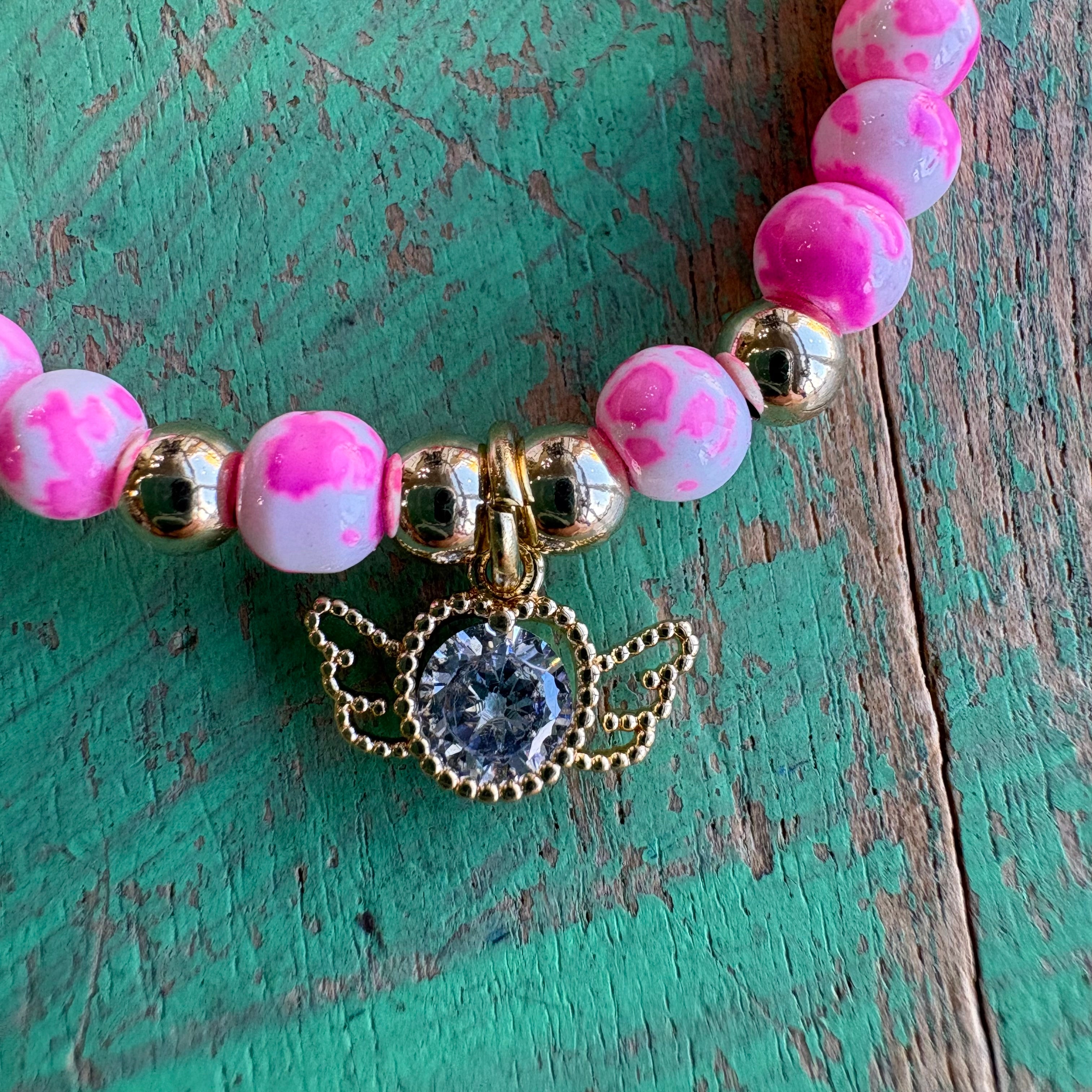 Pink Angel Adjustable Bracelet