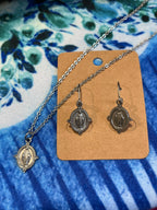 Mini Our Lady of Grace Chain and Earrings
