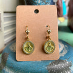 Turquoise Our Lady of Grace Necklace and Earrings
