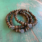Men Of Faith Brown Prayer Bracelet
