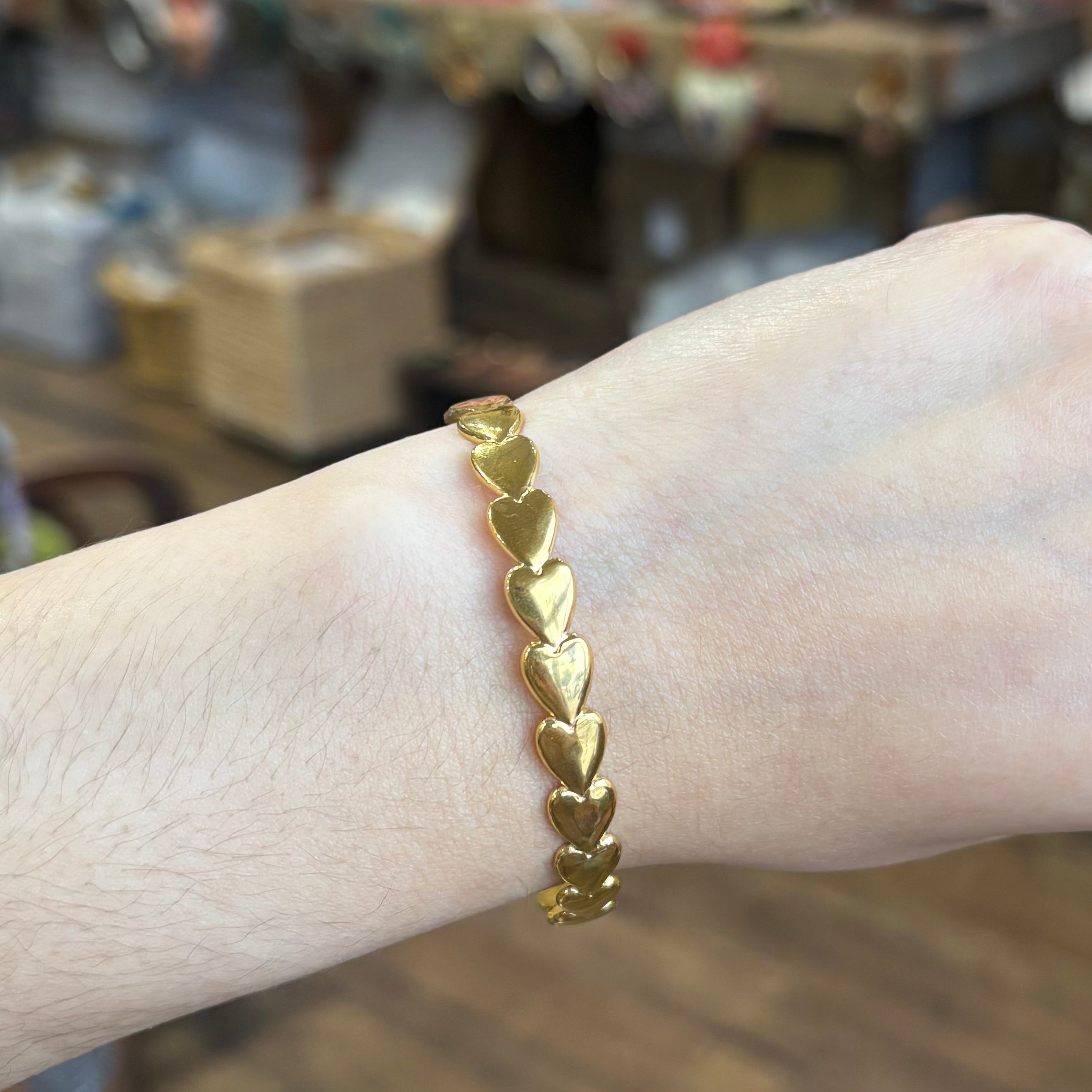 Gold Stainless Steel Cuff Bracelets